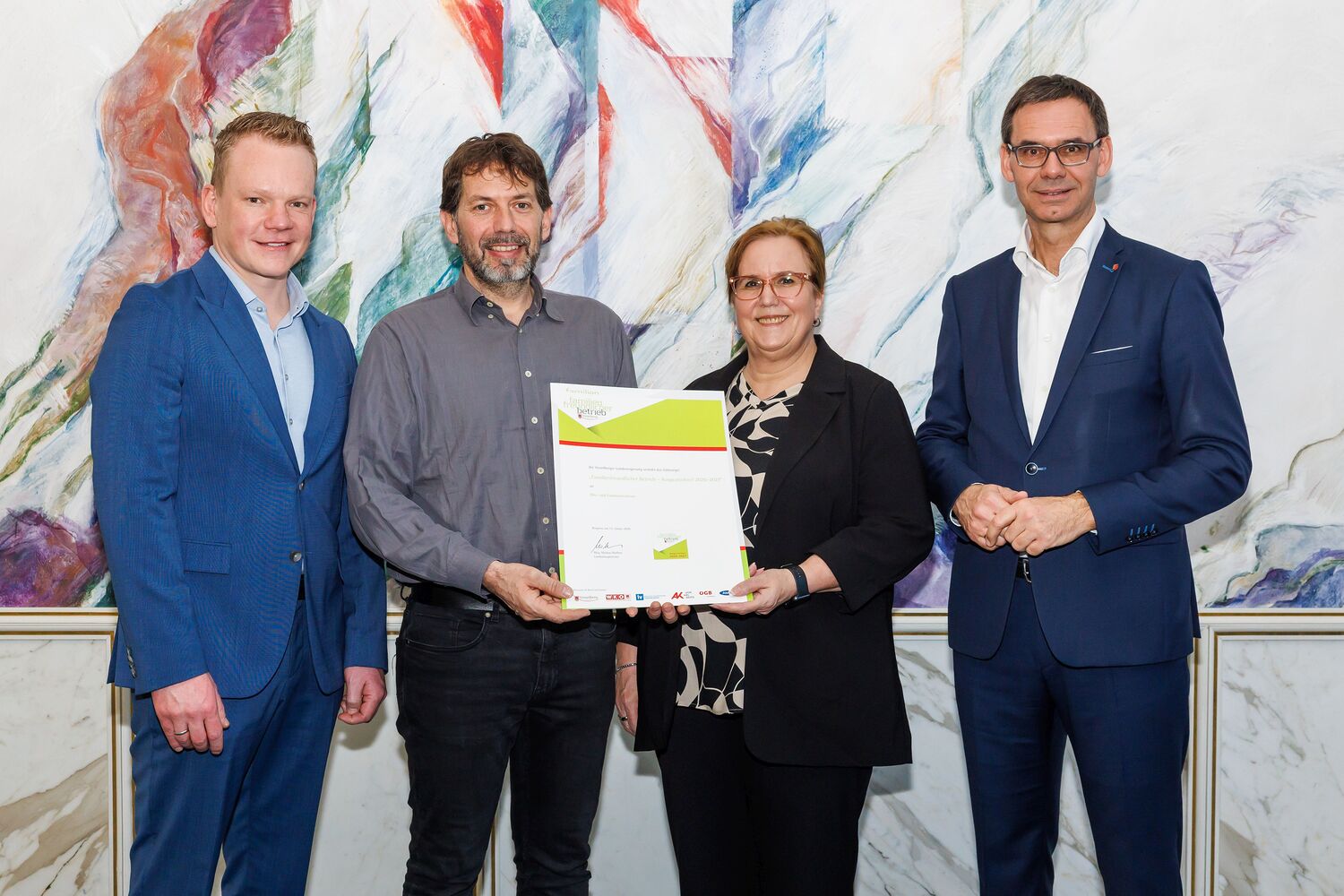 Auszeichnung Familienfreundliche Betriebe im Landhaus Montfortsaal